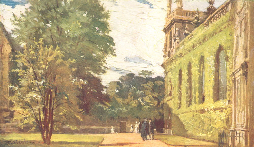 OXFORD. Trinity College 1903 old antique vintage print picture